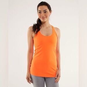 Lululemon Cool Racerback Pizzaz Bright Orange Tank Top